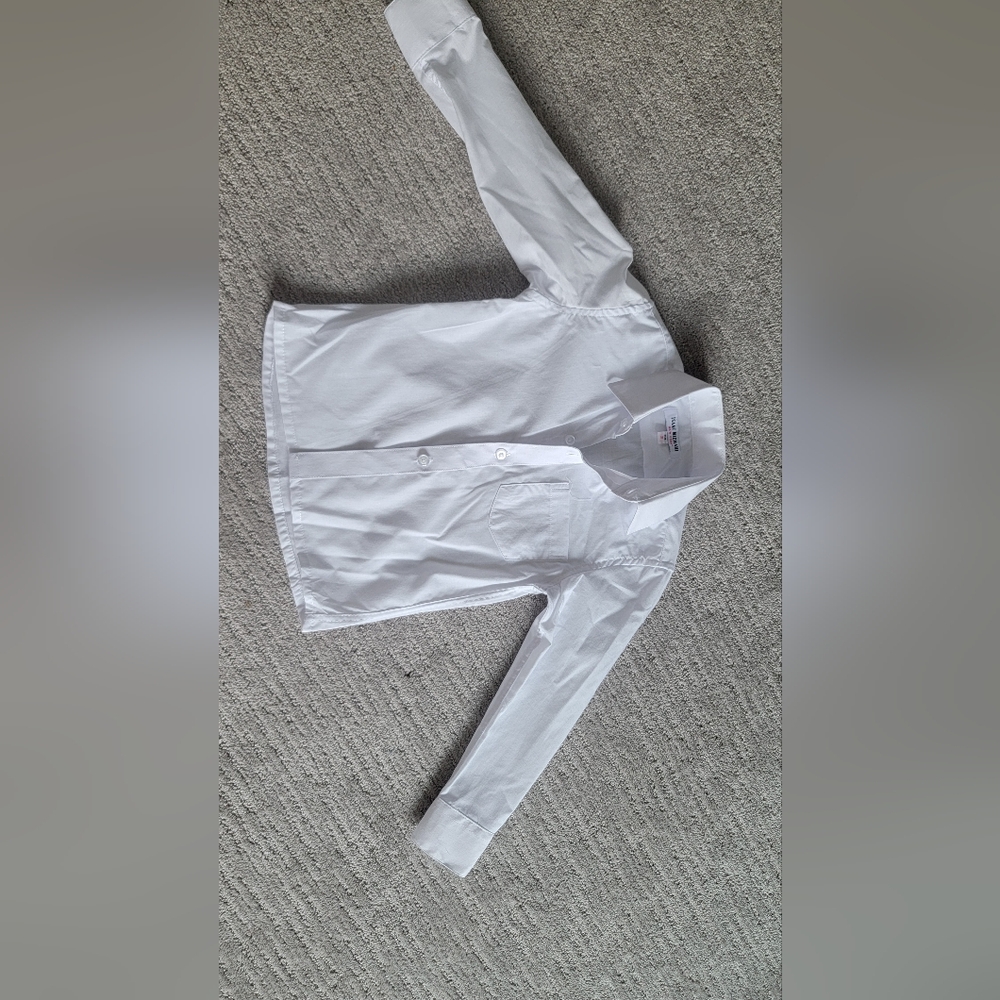 Isaac Mizrahi White Dress Shirt Long-Sleeved Cotton - Boys